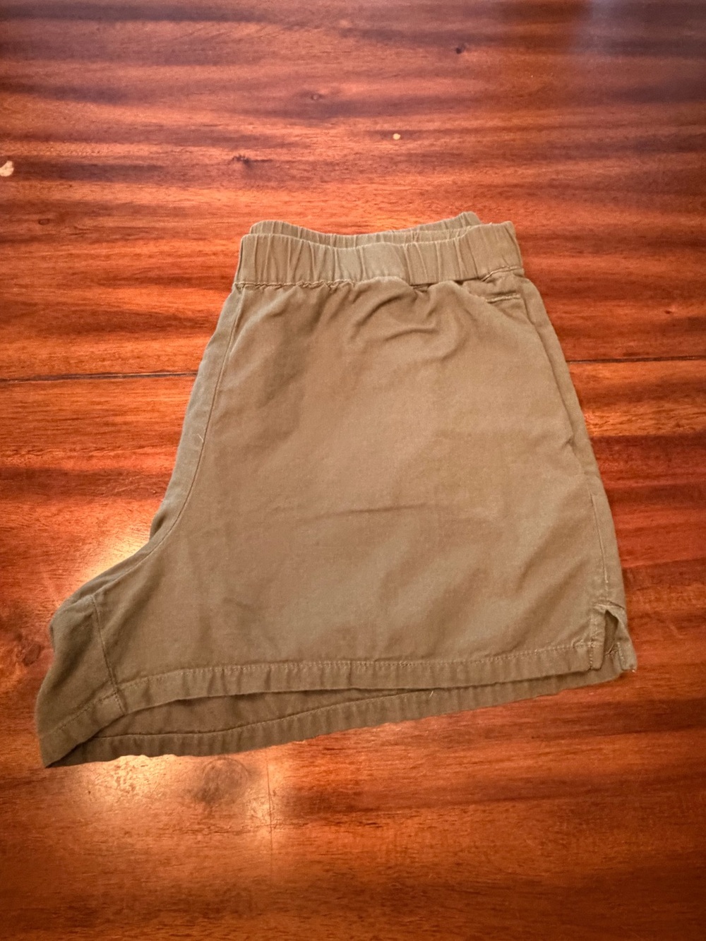 Madewell Olive Elastic-Waist Bermuda Shorts